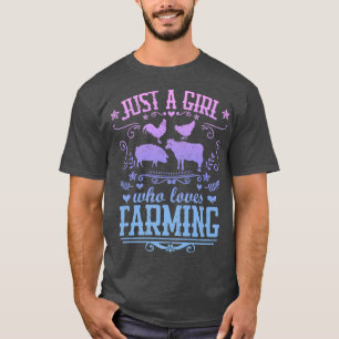 Camiseta APENAS UMA MENINA QUE ADORA FAZER GÊNERO DE Vaca E