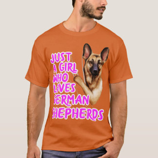 Camiseta Apenas Uma Menina Que Adora German shepherd