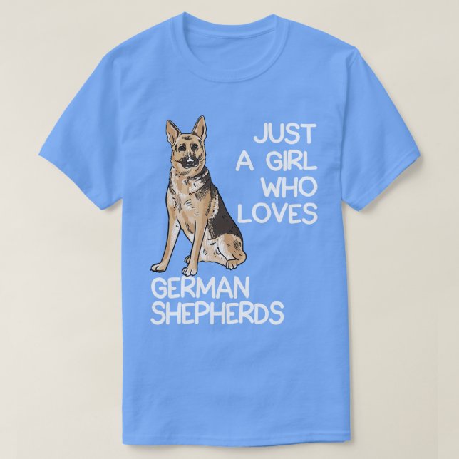 Camiseta Apenas Uma Menina Que Adora German shepherd (Frente do Design)