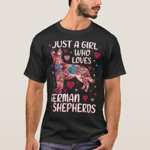 Camiseta Apenas Uma Menina Que Adora German shepherd