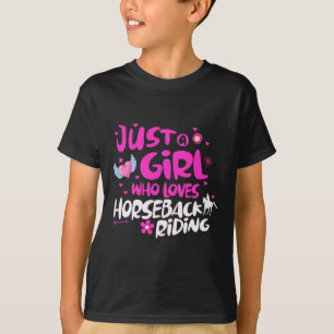 Camiseta Apenas Uma Menina Que Adora Horseck Andando 1
