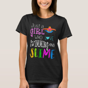 Camiseta Apenas Uma Menina Que Adora Nadar E Leve Tshirt Gi
