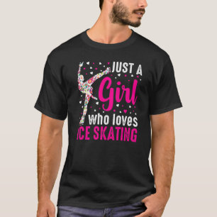 Camiseta Apenas Uma Menina Que Adora Patinadora De Ice