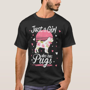 Camiseta Apenas Uma Menina Que Adora Pet De Cachorro Essenc