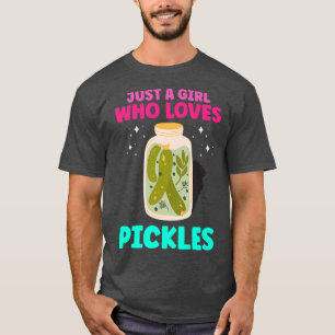 Camiseta Apenas Uma Menina Que Adora Picles Clonando Vegan