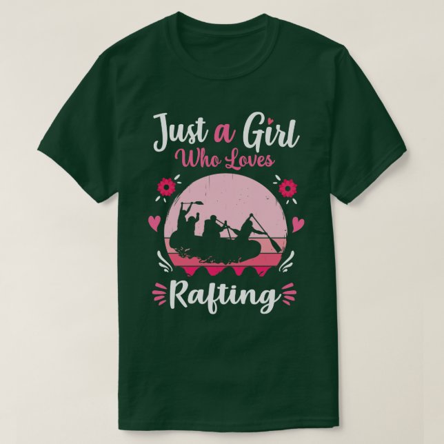 Camiseta Apenas Uma Menina Que Adora Rafar Retrorna Rosa G (Frente do Design)
