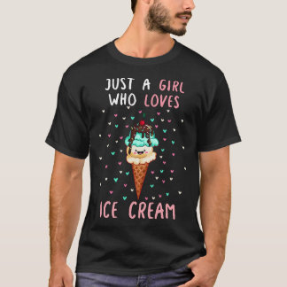Camiseta Apenas Uma Menina Que Adora Sorvete
