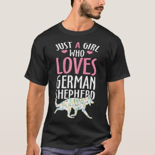 Camiseta Apenas Uma Menina Que Adora Um Animal De Cão Germa