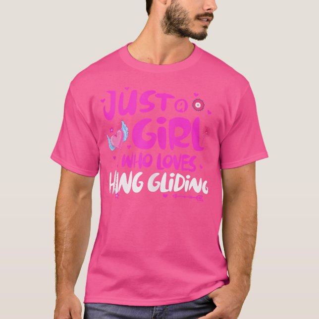 Camiseta Apenas Uma Menina Que Adora Um Planador De Pé (Frente)