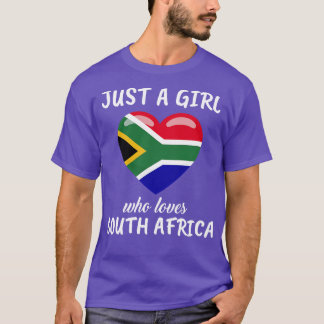 Camiseta Apenas Uma Menina Que Ama A África Do Sul