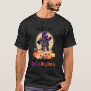 Camiseta Apenas Uma Menina Que Ama A American Akita E O Hal