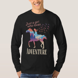 Camiseta Apenas Uma Menina Que Ama A Aventura U2013 Meninas