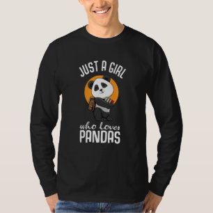 Camiseta Apenas Uma Menina Que Ama a Escola de Panda de Vol