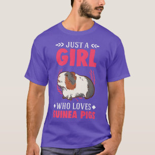 Camiseta Apenas Uma Menina Que Ama A Guiné Pigs Premium3551