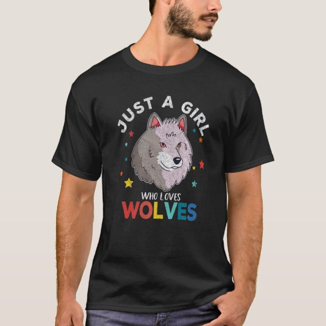 Camiseta Apenas Uma Menina Que Ama A Lobo (Frente)