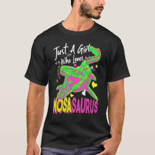 Camiseta Apenas Uma Menina Que Ama A Menina Mosassaurus Din