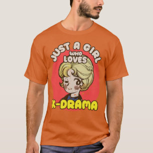 Camiseta Apenas Uma Menina Que Ama A Rapariga Do KDrama Ota