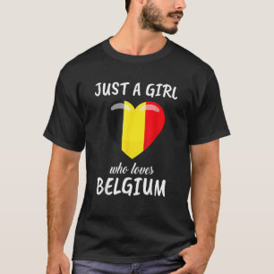 Camiseta Apenas Uma Menina Que Ama A Viagem Belga Belga Bel