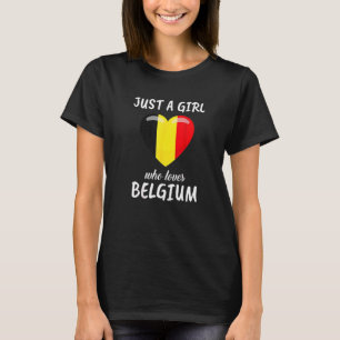 Camiseta Apenas Uma Menina Que Ama A Viagem Belga Belga Bel