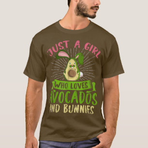 Camiseta Apenas Uma Menina Que Ama Abacates E Animais De Bu