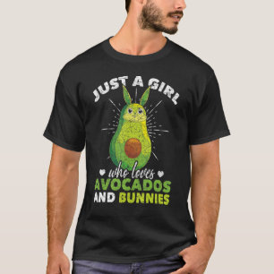 Camiseta Apenas Uma Menina Que Ama Abacates E Animais De Bu