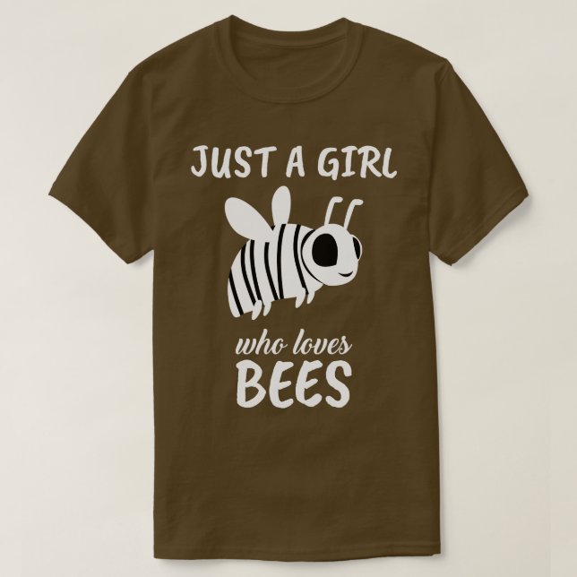 Camiseta Apenas Uma Menina Que Ama Abelhas (Frente do Design)