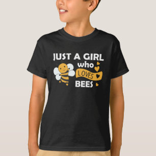 Camiseta Apenas Uma Menina Que Ama Abelhas Doce Abelhas Abe