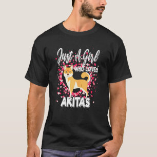 Camiseta Apenas Uma Menina Que Ama Akitas Dog S Shiba Inu