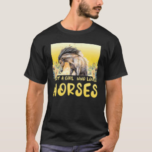 Camiseta Apenas Uma Menina Que Ama Anima De Fazenda De Aniv