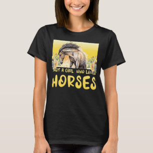 Camiseta Apenas Uma Menina Que Ama Anima De Fazenda De Aniv