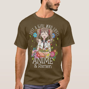 Camiseta Apenas Uma Menina Que Ama Anime, Anime Ramen E Ske