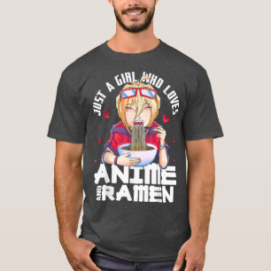 Camiseta Apenas Uma Menina Que Ama Anime E Adolescente De R