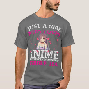Camiseta Apenas Uma Menina Que Ama Anime E Bolas Tea Valent