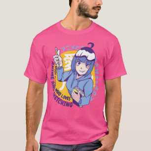Camiseta Apenas Uma Menina Que Ama Anime E Esboça Engraçada