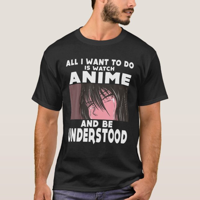 Camiseta Apenas Uma Menina Que Ama Anime E Quer Ser Detida (Frente)