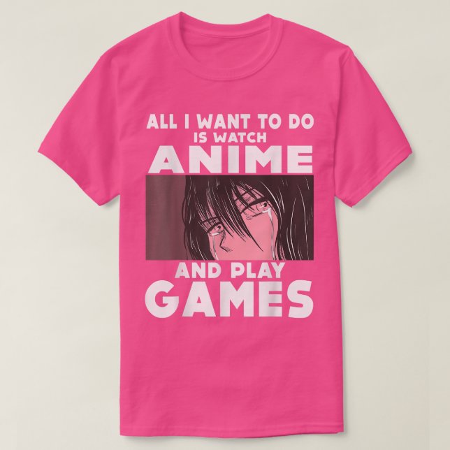 Camiseta Apenas Uma Menina Que Ama Anime E Video games Japa (Frente do Design)