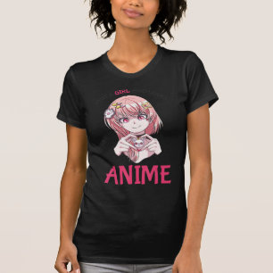 Camiseta Apenas Uma Menina Que Ama Anime Merch Coisas Adole