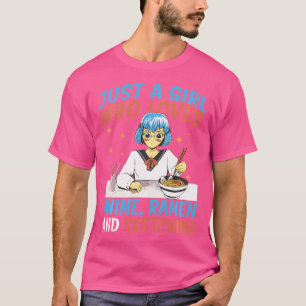 Camiseta Apenas Uma Menina Que Ama Anime Ramen E Esbofetean