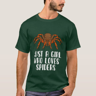 Camiseta Apenas Uma Menina Que Ama Aranhas