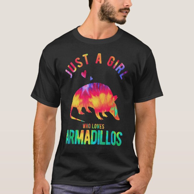 Camiseta Apenas Uma Menina Que Ama Armadillos Armadillo (Frente)