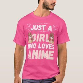 Camiseta Apenas Uma Menina Que Ama As Meninas Anime Ramen E