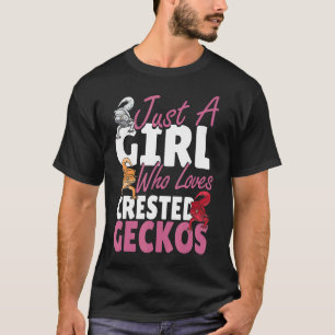 Camiseta Apenas Uma Menina Que Ama As Mulheres Geckos Lizar