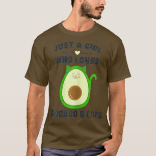 Camiseta Apenas Uma Menina Que Ama Avocado amp Gata Avocato