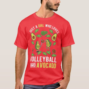 Camiseta Apenas Uma Menina Que Ama Avocado E Voleibol