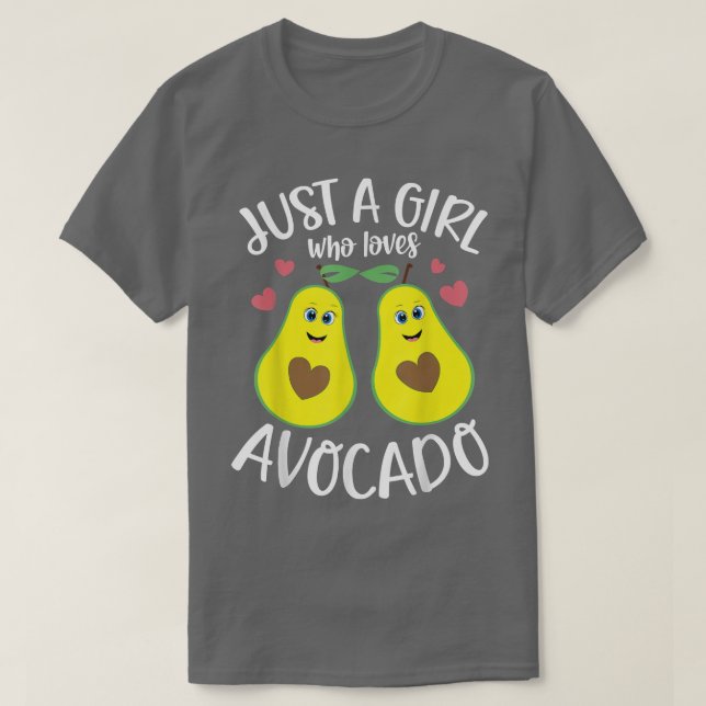 Camiseta Apenas Uma Menina Que Ama Avocado Vegan Guac Fruta (Frente do Design)