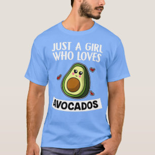 Camiseta Apenas Uma Menina Que Ama Avocados Cute Vegan Avoc