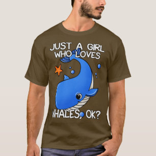 Camiseta Apenas Uma Menina Que Ama Baleias 1