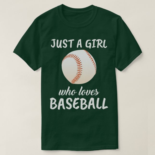 Camiseta Apenas Uma Menina Que Ama Baseball (Frente do Design)