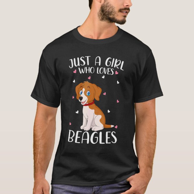 Camiseta Apenas Uma Menina Que Ama Beagles Beagles (Frente)