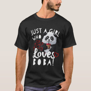 Camiseta Apenas Uma Menina Que Ama Boba Tea Cute Kawaii Pan